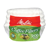 Melitta Coffee Filters Basket 200 Ct Bag 8-12 Cup White Full-Size Picture